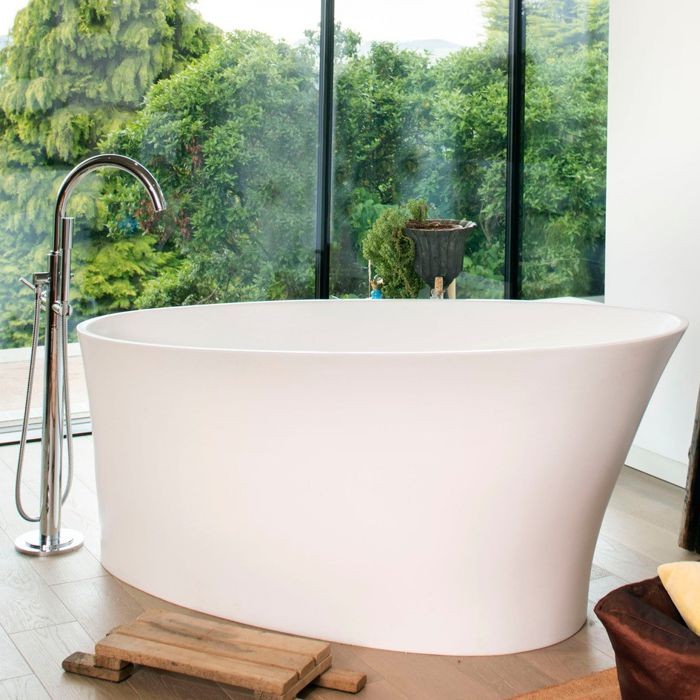BC Designs BAB020IG Delicata Solid Surface Bath 1520 x 715mm Industrial Grey