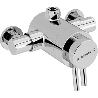 Bristan PM2CSHXTVOC Prism Exposed Top Outlet Dual Control Shower Valve Chrome