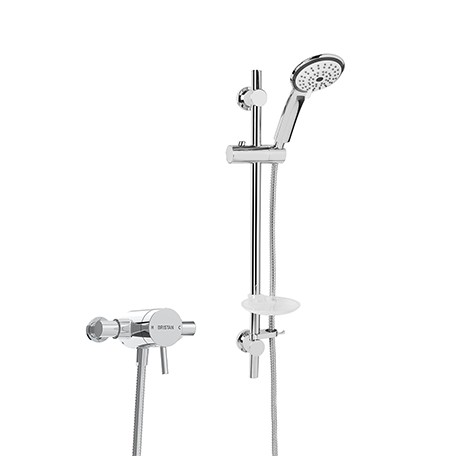 Bristan PM2SQSHXARC Prism Exposed Single Control Shower with Adjustable Riser Chrome
