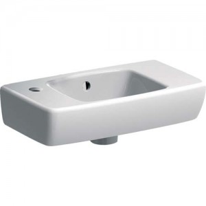 Geberit Selnova Square 45cm Handrinse Basin - White - Left Hand Tap hole [500319017]