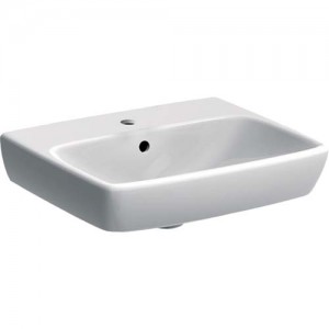 Geberit Selnova Square 50cm Washbasin - White - 1 Tap hole [501460006]