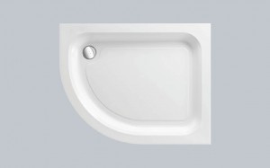 Just Trays Merlin Anti-Slip Quadrant Shower Tray with 2 Upstands 1000mm White (Shower Tray Only) [AS100QM120] 