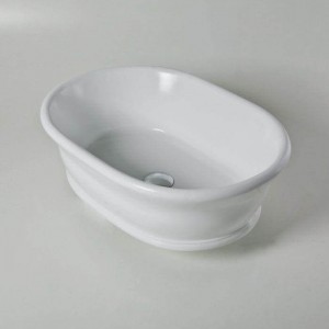 BC Designs BAB130 Bampton/Aurelius Basin 535 x 390mm No Tapholes Polished White