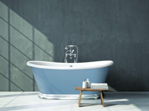 BC Designs BAS763 The Acrylic Boat Bath with Aluminium Plinth 1580 x 750mm