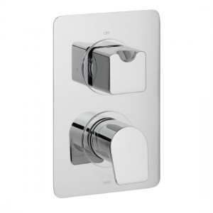 Vado Photon Thermostatic Shower Valve DX 1 Outlet & 2 Handle Chrome [PHO-148D-C/P]