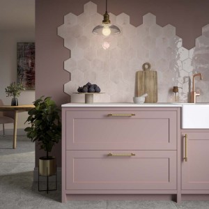 Verona Hope Ceramic Hexagonal Wall Tile 173 x 150mm Rose Gloss [P12065]