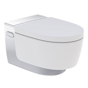 Geberit Mera Comfort Rimless Wall Mounted Shower Toilet - Gloss Chrome [146210211]