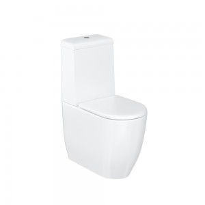 Britton 15B35307 Milan Rimless Close Coupled WC Pan White (Cistern/Seat NOT Included) - (WC pan only)