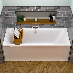 Eastbrook 42.0033 Portland Double Ended Bath 1700x800mm (depth 440mm) 5mm Acrylic (Bath Panels NOT Included)