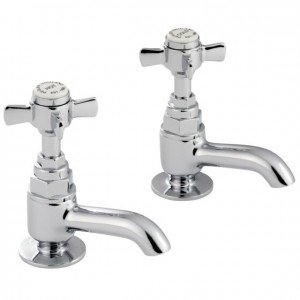 Pegler Sequel Basin Pillar Taps - Short Nose - Chrome [477030]