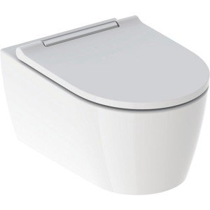 Geberit One Wall Mounted Shrouded Pan - Gloss Chrome [500202011] - (WC pan only)
