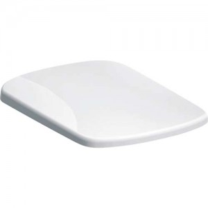 Geberit Selnova Square Soft Close Toilet Seat - Top fix hinges - White [500334011]