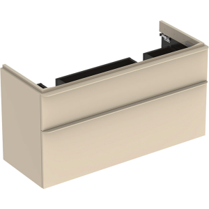 Geberit 500356JL1 Smyle Square 1200mm Unit for Double Basin & Two Drawers - Sand (BASIN NOT INCLUDED)
