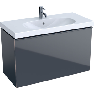Geberit 500616JK2 Acanto Compact 890mm Vanity Unit with Drawer - Lava (Basin & Brassware NOT Included)