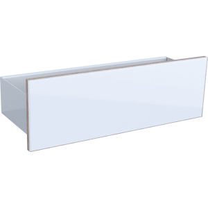 Geberit 500617012 Acanto Floating Shelf with Three Hooks - White