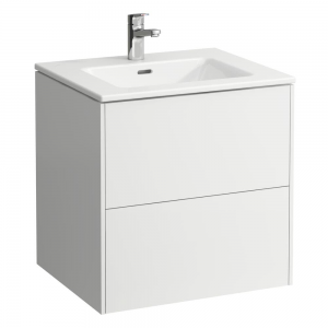 Laufen 649602611041 Pro S Vanity Unit - Slim Washbasin & 2x Drawers 500x600x610mm Gloss White (Vanity Unit & Washbasin Only - Brassware NOT Included)