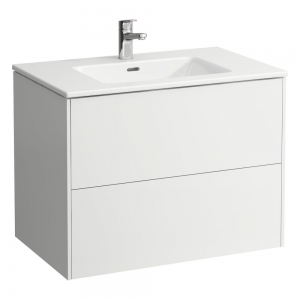 Laufen 649612611041 Pro S Vanity Unit - Slim Washbasin 500x800x610mm Gloss White (Vanity Unit & Washbasin Only - Brassware NOT Included)