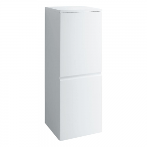 Laufen 831120954751 Pro S Medium Cabinet - 1x Right Hinged Door & 2x Glass Shelves 350x355x1000mm Gloss White