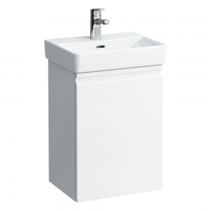 Laufen 833010964751 Pro S Vanity Unit - 1x Left Hinged Door & 1x Glass Shelf 321x415x580mm Gloss White (Vanity Unit Only - Basin NOT Included)