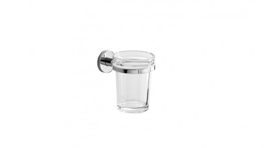 Inda One Tumbler and Holder 8 x 11h x 12cm - Chrome [A2410ACR]