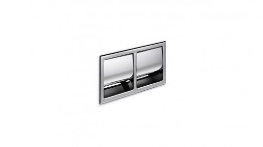 Inda Hotellerie Recessed Double Toilet roll holder 30 x 16h x 7cm - Chrome [A8029DAL]