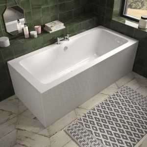 The White Space ALU1880 Aluna Double Ended Bath 1800 x 800mm - White (Bath ONLY - Panels and Brassware NOT Included)