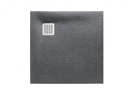 Roca Terran Stonex Square Super Slim Shower Tray 800x800mm (26mm Height) Charcoal [AP10332032001200]