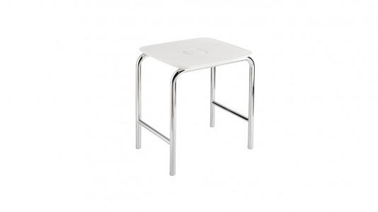 Inda Hotellerie Stool 35 x 46h x 33cm - White Seat [AV375BWW]