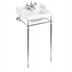 Burlington B201TH Classic Square Basin 510 x 450mm 1 Taphole White