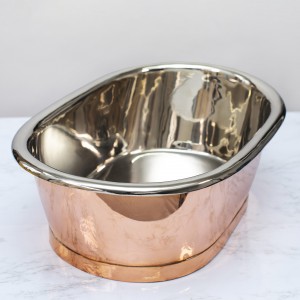 BC Designs BAC055 Copper Basin 530 x 345mm No Tapholes Copper/Nickel (Unlacquered)