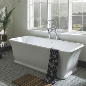 BC Designs BAB025PG Magnus Solid Surface Bath 1680 x 750mm Powder Grey
