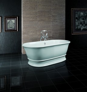 BC Designs BAB032R Bampton Solid Surface Bath 1555 x 740mm Satin Rose