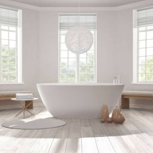 BC Designs BAB070 Projekt Esseta Solid Surface Bath 1510 x 550mm Silk Matt White