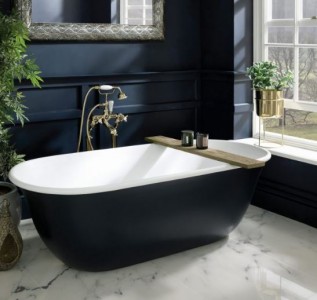 BC Designs Omnia Bath 1615 x 760mm (Waste NOT Included) Khaki Green [BAB078KG]
