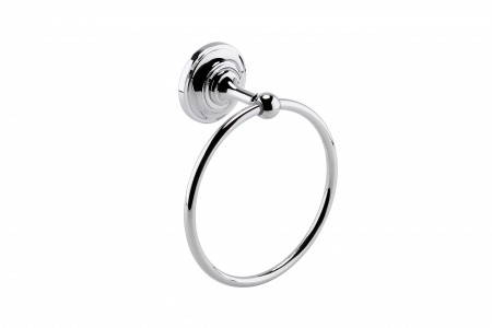 BC Designs Victrion Classic Rounded Towel Ring 182 x 77mm Brushed Chrome [CMA010BC]