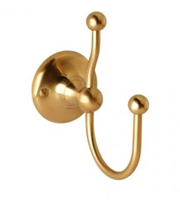 BC Designs Victrion Double Robe Hook 113 x 100mm Brushed Copper [CMA030BCO]