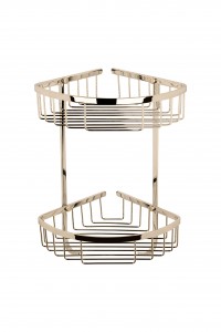 BC Designs Victrion Double Corner Shower Basket 200 x 200mm Nickel [CMA055N]