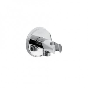 Bristan CWORD02C Round Wall Outlet with Handset Holder Chrome