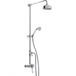 Bristan N2CSHXDIVC 1901 Exposed Dual Control Thermostatic Shower with Rigid Riser Chrome