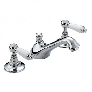 Bristan RS23HBASC Renaissance 3-Hole Basin Mixer with Pop-Up Waste Chrome