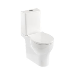 Britton TRIM001 Trim Close Coupled WC Pan with Soft Close Seat White (Cistern NOT Included) - (WC pan only)
