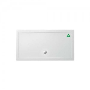 Britton Zamori Anti-Slip Rectangular Shower Tray with Central Waste Position 1800x900mm White (Waste NOT Included) [Z1245A]