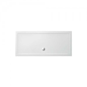 Britton Zamori Rectangular Shower Tray with Central Waste Position 1800x800mm White (Waste NOT Included) [Z1343]