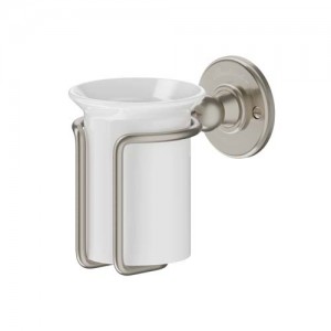 Burlington Wall Mounted Tumbler & Holder Brushed Nickel [A2BNKL]