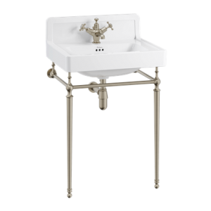 Burlington Basin Wash Stand (for 610mm Basins) Brushed Nickel (Basin NOT Included) [T23ABNKL]