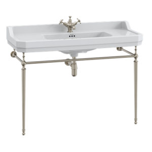 Burlington Basin Wash Stand (for 1200mm Basins) Brushed Nickel (Basin NOT Included) [T51BNKL]