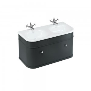 Burlington CH100MB Chalfont 1000mm Single Drawer Unit Matt Black (Basin/Handles/Legs NOT Included)