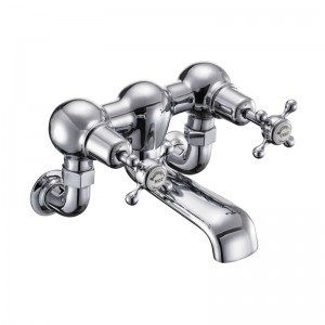 Burlington CL24 Claremont Wall Mounted Bath Filler Chrome with White Indicies