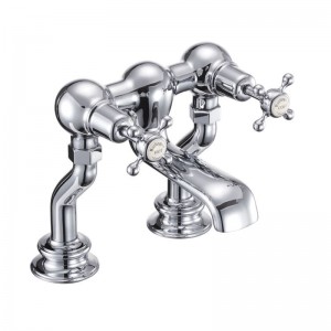 Burlington CLR23MED Claremont Regent Deck Mounted Bath Filler Chrome with Medici Indicies