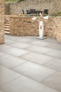 CaPietra Blenheim Paving Porcelain Floor & Wall Tile (Textured Finish) White 900 x 600 x 20mm [6903]